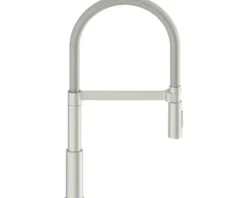 KEO Küchenarmatur flexibel mit Brause CAI CoolStart Schnellmontage von Unten "Quickfix" edelstahl satiniert