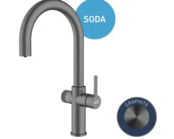 KEO Küchenarmatur für Sprudel SØDA gun metal matt ohne Systembox und Filter