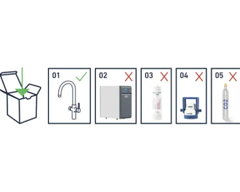 KEO Küchenarmatur für Sprudel SØDA chrom ohne Systembox und Filter