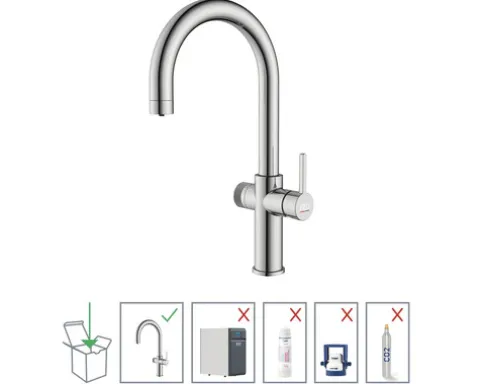 KEO Küchenarmatur für Sprudel SØDA chrom ohne Systembox und Filter