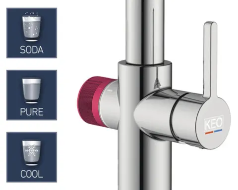 KEO Küchenarmatur für Sprudel SØDA chrom ohne Systembox und Filter