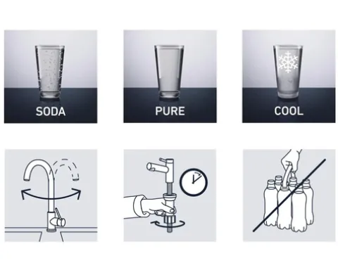 KEO Küchenarmatur für Sprudel SØDA chrom ohne Systembox und Filter