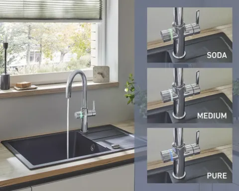 KEO Küchenarmatur für Sprudel SØDA chrom ohne Systembox und Filter