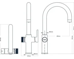 KEO Küchenarmatur für Sprudel SØDA edelstahl matt ohne Systembox und Filter