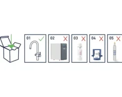 KEO Küchenarmatur für Sprudel SØDA edelstahl matt ohne Systembox und Filter
