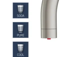 KEO Küchenarmatur für Sprudel SØDA edelstahl matt ohne Systembox und Filter