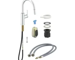 KEO Küchenarmatur mit herausziehbaren Auslauf AIVA CoolStart und Schnellmontage von Unten "Quickfix" chrom
