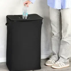 KESPER Flaschenbox 41 x 33 x 72 cm Polyester schwarz Pfandflaschen Aufbewahrung