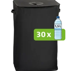 KESPER Flaschenbox 41 x 33 x 72 cm Polyester schwarz Pfandflaschen Aufbewahrung
