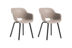 Keter Noa Gartenstuhl - 2 Stück - 55x56,5x80cm - Metallgestell - Beige