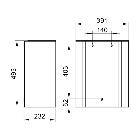 Keuco Abfallsammler Plan Wandmodell Chrom-finish