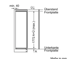 Kühlschrank Bosch KIR81ADD0 BxHxT 55,8 x 177,2 x 54,8 cm Kühlteil 310 l Gefrierteil 0 l