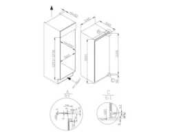 Kühlschrank mit Gefrierfach Amica EKSS 362 225 BxHxT 56 x 122 x 55 cm Kühlteil 163 l Gefrierteil 16 l