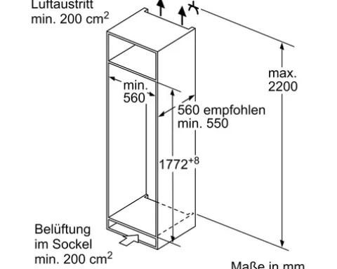 Kühlschrank mit Gefrierfach Bosch KIL82ADD0 BxHxT 55 x 177,2 x 54,8 cm Kühlteil 246 l Gefrierteil 34 l