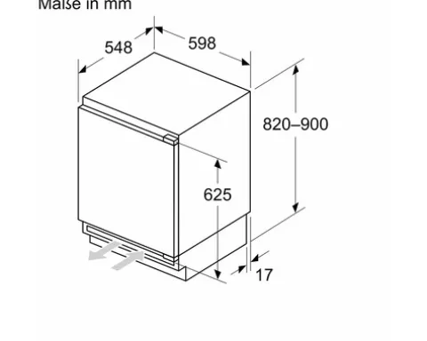 Kühlschrank mit Gefrierfach Bosch KUL22VFD0 BxHxT 59,8 x 82 x 54,8 cm Kühlteil 93 l Gefrierteil 17 l