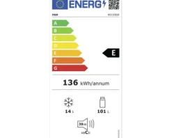 Kühlschrank mit Gefrierfach PKM KS115EW BxHxT 54,6 x 84,7 x 55,6 cm Kühlteil 101 l Gefrierteil 14 l