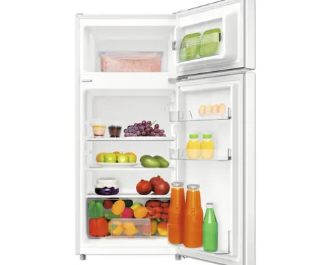 Kühl- und Gefrierkombination Amica DT 371 150 W BxHxT 474 x 1045 x 498 mm Kühlteil 87 l Gefrierteil 25 l
