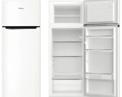 Kühl- und Gefrierkombination Amica DT 374 160 W BxHxT 54 x 144 x 55 cm Kühlteil 170 l Gefrierteil 41 l