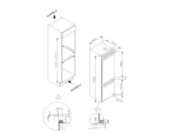 Kühl- und Gefrierkombination Amica EKGCX 387 902 BxHxT 56 x 178 x 58 cm Kühlteil 195 l Gefrierteil 75 l