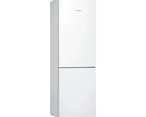 Kühl- und Gefrierkombination Bosch KGE36AWCA BxHxT 60 x 186 x 65 cm Kühlteil 214 l Gefrierteil 94 l weiß