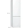 Kühl- und Gefrierkombination Bosch KGE39AWCA BxHxT 60 x 201 x 65 cm Kühlteil 249 l Gefrierteil 94 l weiß