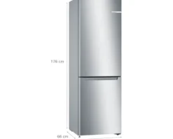 Kühl- und Gefrierkombination Bosch KGN33NLEB BxHxT 60 x 176 x 66 cm Kühlteil 93 l Gefrierteil 89 l