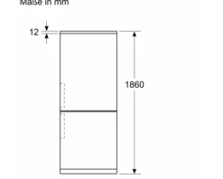 Kühl- und Gefrierkombination Bosch BxHxT 60 x 186 x 66,5 cm Kühlteil 218 l Gefrierteil 103 l