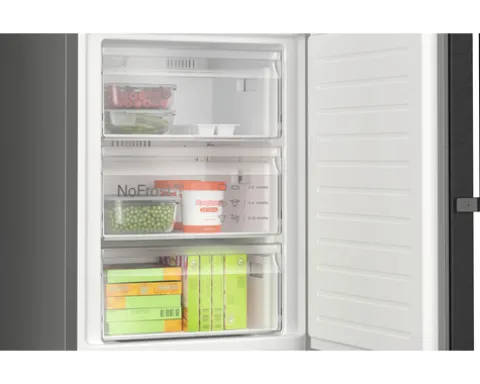 Kühl- und Gefrierkombination Bosch KGN39VXCT BxHxT 60 x 203 x 66,5 cm Kühlteil 260 l Gefrierteil 103 l schwarz
