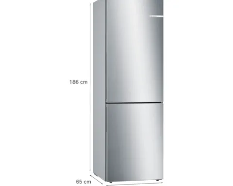 Kühl- und Gefrierkombination Bosch KGE36AICA BxHxT 60 x 186 x 65 cm Kühlteil 214 l Gefrierteil 94 l edelstahl