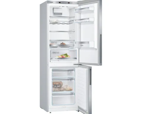 Kühl- und Gefrierkombination Bosch KGE36AICA BxHxT 60 x 186 x 65 cm Kühlteil 214 l Gefrierteil 94 l edelstahl