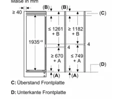 Kühl- und Gefrierkombination Bosch KBN96NSE0 BxHxT 69,1 x 193,5 x 54,8 cm Kühlteil 285 l Gefrierteil 98 l