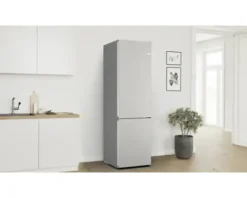 Kühl- und Gefrierkombination Bosch BxHxT 60 x 203 x 66,5 cm Kühlteil 260 l Gefrierteil 103 l silber KGN392ICF