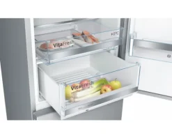 Kühl- und Gefrierkombination Bosch KGE39ALCA BxHxT 60 x 201 x 65 cm Kühlteil 249 l Gefrierteil 94 l silber