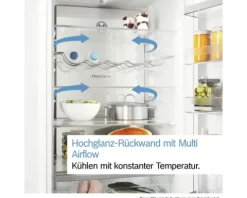 Kühl- und Gefrierkombination Bosch BxHxT 60 x 203 x 66,5 cm Kühlteil 260 l Gefrierteil 103 l weiß KGN392WCF