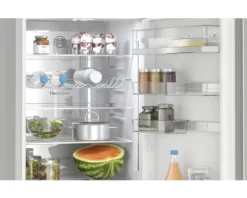 Kühl- und Gefrierkombination Bosch BxHxT 60 x 203 x 66,5 cm Kühlteil 260 l Gefrierteil 103 l silber KGN39AIAU