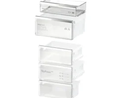Kühl- und Gefrierkombination Bosch BxHxT 60 x 203 x 66,5 cm Kühlteil 260 l Gefrierteil 103 l silber KGN39AIAU