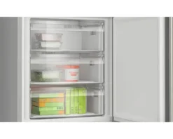 Kühl- und Gefrierkombination Bosch BxHxT 70 x 203 x 66,7 cm Kühlteil 311 l Gefrierteil 129 l silber KGN492IAF