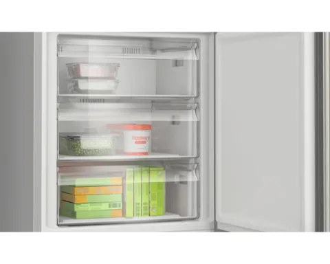 Kühl- und Gefrierkombination Bosch BxHxT 70 x 203 x 66,7 cm Kühlteil 311 l Gefrierteil 129 l silber KGN492IAF