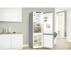 Kühl- und Gefrierkombination Bosch BxHxT 70 x 203 x 66,7 cm Kühlteil 311 l Gefrierteil 129 l silber KGN492IAF