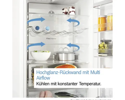 Kühl- und Gefrierkombination Bosch BxHxT 70 x 203 x 66,7 cm Kühlteil 311 l Gefrierteil 129 l silber KGN492IAF