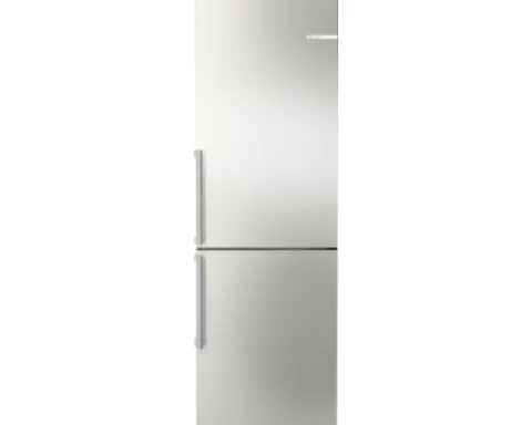 Kühl- und Gefrierkombination Bosch BxHxT 60 x 186 x 65 cm Kühlteil 218 l Gefrierteil 103 l silber KGN36VIBT