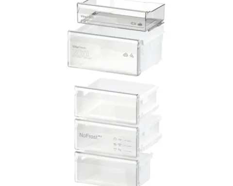Kühl- und Gefrierkombination Bosch BxHxT 60 x 186 x 65 cm Kühlteil 218 l Gefrierteil 103 l silber KGN36VIBT