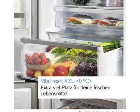 Kühl- und Gefrierkombination Bosch BxHxT 60 x 203 x 66,5 cm Kühlteil 260 l Gefrierteil 103 l edelstahl schwarz KGN39VXAU