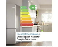 Kühl- und Gefrierkombination Bosch BxHxT 60 x 203 x 66,5 cm Kühlteil 260 l Gefrierteil 103 l edelstahl schwarz KGN39VXAU