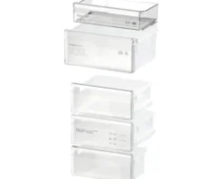 Kühl- und Gefrierkombination Bosch BxHxT 60 x 203 x 66,5 cm Kühlteil 260 l Gefrierteil 103 l edelstahl schwarz KGN39VXAU