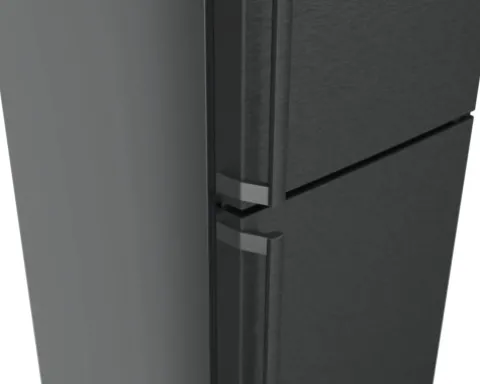 Kühl- und Gefrierkombination Bosch BxHxT 60 x 203 x 66,5 cm Kühlteil 260 l Gefrierteil 103 l edelstahl schwarz KGN39VXAU