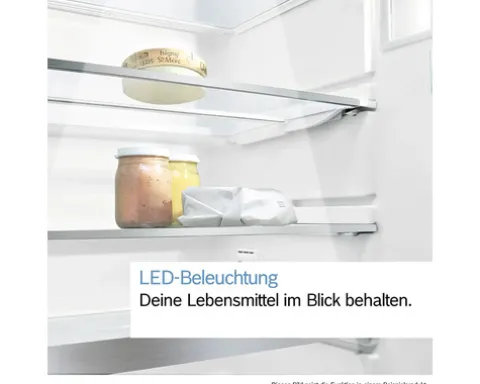 Kühl- und Gefrierkombination Bosch BxHxT 60 x 203 x 66,5 cm Kühlteil 260 l Gefrierteil 103 l edelstahl schwarz KGN39VXAU