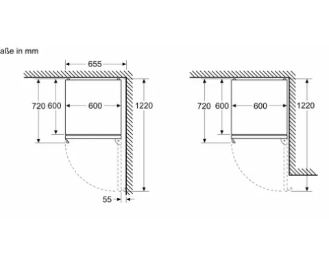 Kühl- und Gefrierkombination Bosch BxHxT 60 x 203 x 66,5 cm Kühlteil 260 l Gefrierteil 103 l edelstahl schwarz KGN39VXAU
