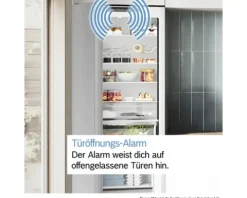 Kühl- und Gefrierkombination Bosch BxHxT 60 x 203 x 66,5 cm Kühlteil 260 l Gefrierteil 103 l silber KGN392I1F