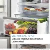Kühl- und Gefrierkombination Bosch BxHxT 60 x 203 x 66,5 cm Kühlteil 260 l Gefrierteil 103 l silber KGN392LAG